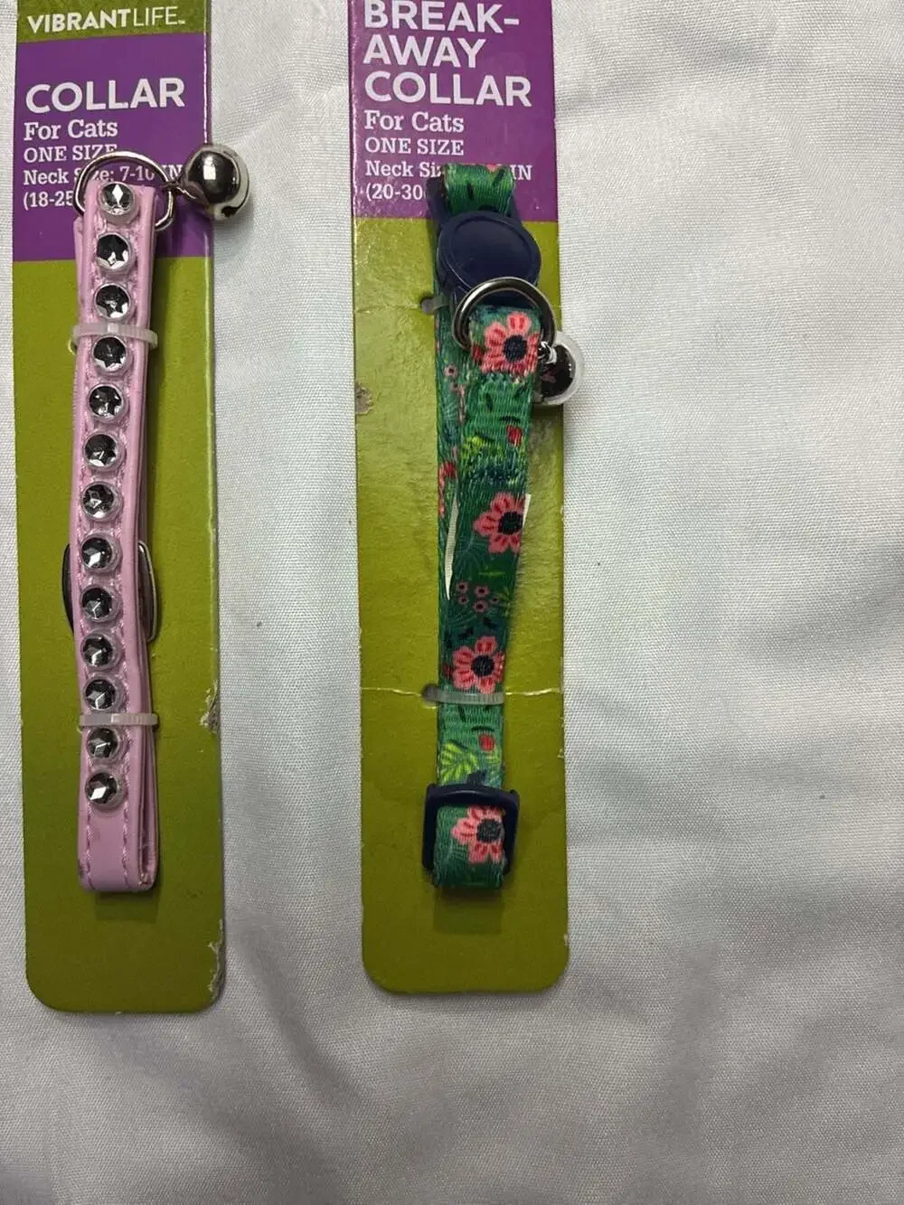 Cute Pink Rhinestone Cat Collar (One Size / 7-10